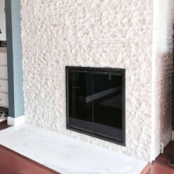 Malibu Rectangular Fireplace Door - Aluminum -Fireplace Shop malibu 32 fireplace door web1 75439.1574814719