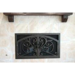 Orchid Rectangular Inside Arch Fireplace Door - Wrought Iron -Fireplace Shop orchid 4 arch rec web2 57496.1657651292