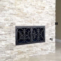 Rancho Santa Fe Rectangular Fireplace Door - Wrought Iron 23 Rancho Santa Fe Rectangular Fireplace Door - Wrought Iron -Fireplace Shop rancho santa fe 9 fireplace door ams 15632.1581639697