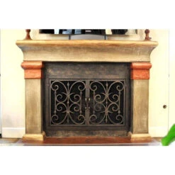 Rancho Santa Fe Rectangular Fireplace Door - Wrought Iron 16 Rancho Santa Fe Rectangular Fireplace Door - Wrought Iron -Fireplace Shop rancho santa fe 9 rectangular fireplace door web2 08314.1581639697