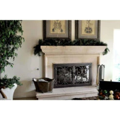 Rancho Santa Fe Rectangular Fireplace Door - Wrought Iron 17 Rancho Santa Fe Rectangular Fireplace Door - Wrought Iron -Fireplace Shop rancho santa fe 9 rectangular fireplace door web3 80091.1581639697