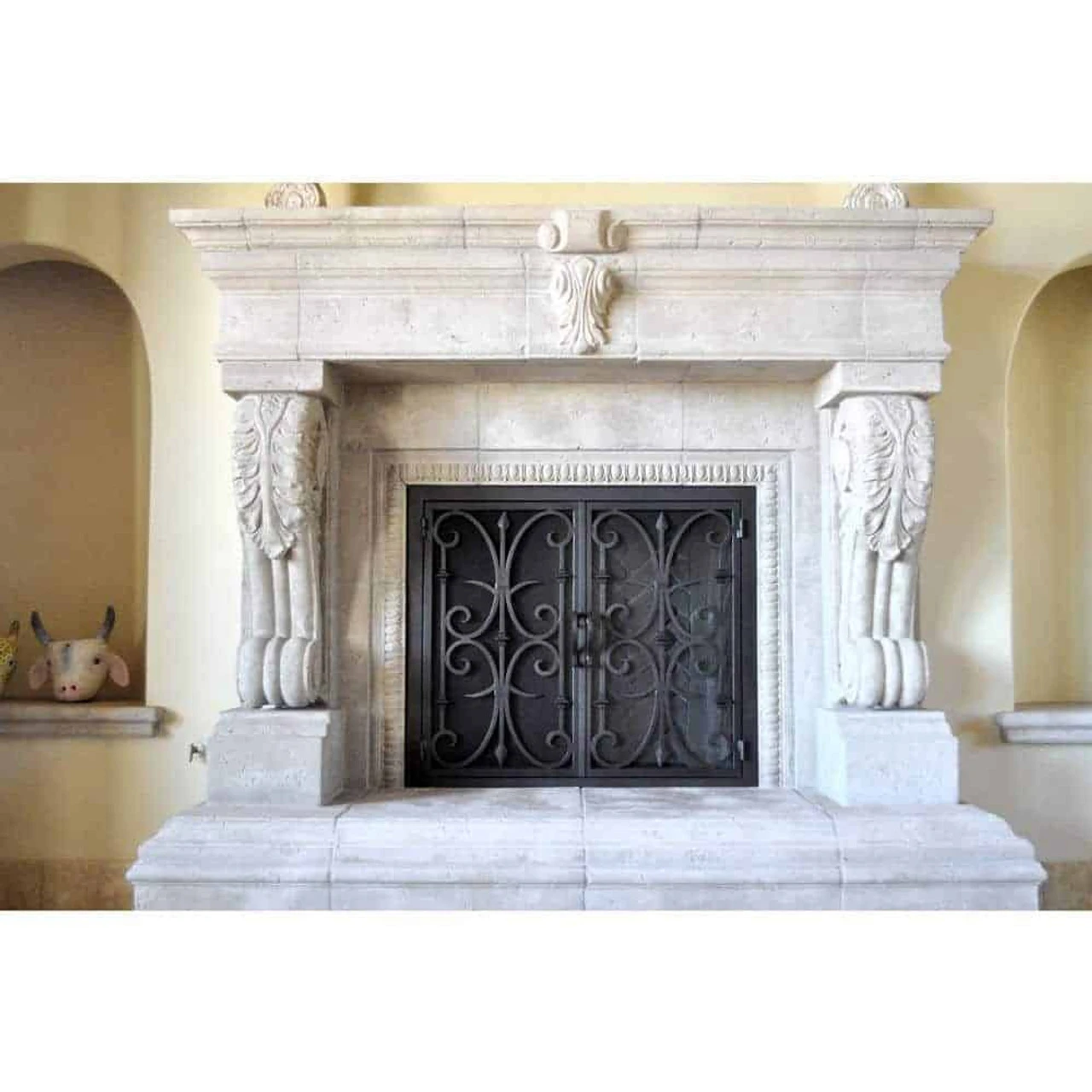 Rancho Santa Fe Rectangular Fireplace Door - Wrought Iron 7 Rancho Santa Fe Rectangular Fireplace Door - Wrought Iron - Image 7