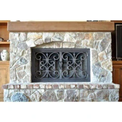 Rancho Santa Fe Rectangular Fireplace Door - Wrought Iron 19 Rancho Santa Fe Rectangular Fireplace Door - Wrought Iron -Fireplace Shop rancho santa fe 9 rectangular fireplace door web5 05533.1581639697