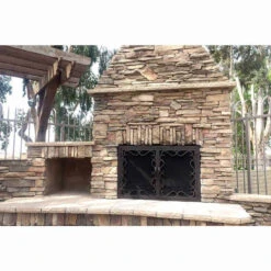 Reef Rectangular Fireplace Door - Wrought Iron -Fireplace Shop reef 35 fireplace door web2 14921.1574814575