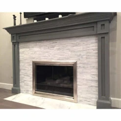 Reflections Rectangular Fireplace Door - Aluminum -Fireplace Shop reflection 28 web5 77176.1574881819