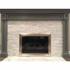 Reflections Rectangular Fireplace Door - Aluminum -Fireplace Shop reflection 28 web6 47542.1574881819