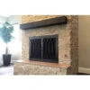 Ripple Rectangular Fireplace Door - Wrought Iron