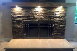 Santa Cruz Rectangular Fireplace Door - Wrought Iron -Fireplace Shop santa cruz fireplace door web2 34072.1574816248