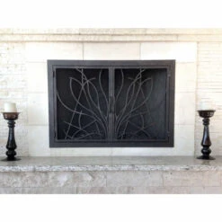 Saratoga Rectangular Fireplace Door - Wrought Iron -Fireplace Shop saratoga 16 fireplace door after 22754.1574812996