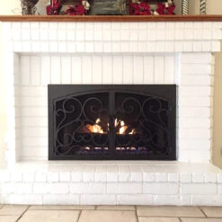 Sequoia Rectangular Fireplace Door - Wrought Iron -Fireplace Shop sequoia 3 03 web 84609.1581970435