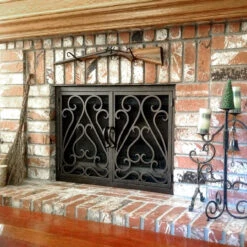 Sequoia Rectangular Fireplace Door - Wrought Iron -Fireplace Shop sequoia 3 04 web 98488.1581970435