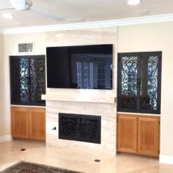 Sequoia Rectangular Fireplace Door - Wrought Iron -Fireplace Shop sequoia 3 3 door web 35065.1581970435