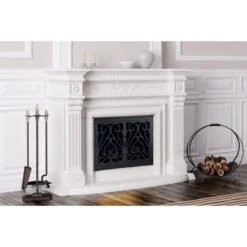 Sequoia Rectangular Fireplace Door - Wrought Iron -Fireplace Shop sequoia 3 modern web 45688.1581970435