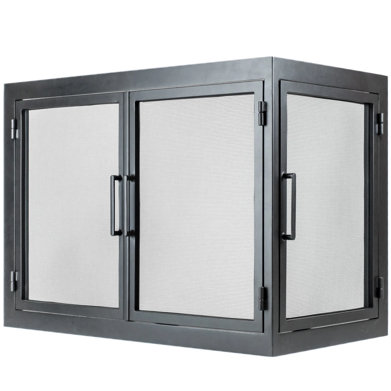 Sky Rectangular L-Shape Fireplace Door - Wrought Iron 2 Sky Rectangular L-Shape Fireplace Door - Wrought Iron - Image 2