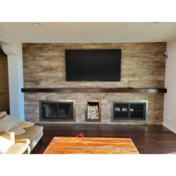 Sky Rectangular Fireplace Door - Wrought Iron