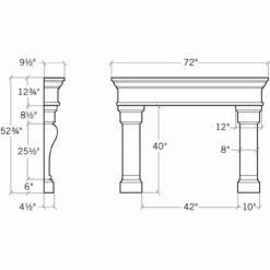 The Sofia - Concrete Fireplace Surround -Fireplace Shop sofia specs 06661.1615321873