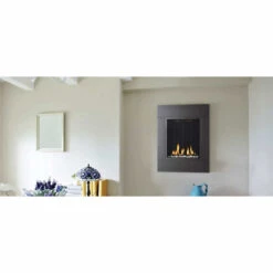 ONE6 - Solas Wall Mounted Direct Vent Linear Fireplace -Fireplace Shop solas on6 satin black fireplace web 22792.1635269243