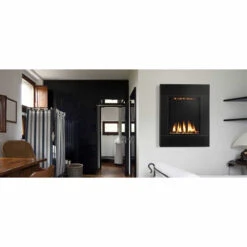 ONE6 - Solas Wall Mounted Direct Vent Linear Fireplace -Fireplace Shop solas one6 high gloss black web 03713.1635269243