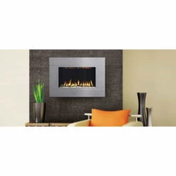 TWENTY6 - Solas Wall Mounted Direct Vent Linear Fireplace -Fireplace Shop solas twenty6 fireplace steel grey surround web 12966.1567100051