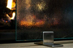 Speckle Modern Freestanding Glass Fireplace Screen | AMS Fireplace