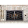 Trabuco Rectangular Fireplace Door - Wrought Iron