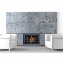 Trabuco Rectangular Fireplace Door - Wrought Iron -Fireplace Shop trabuco 22 rectangular fireplace door web4 95966.1575308417