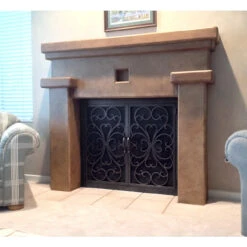 Valencia Rectangular Fireplace Door - Wrought Iron -Fireplace Shop valencia 2 02 web 53933.1581618201