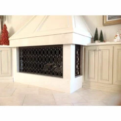 Wave Rectangular Fireplace Door - Wrought Iron -Fireplace Shop wave 20 rectangular door web8 93682.1574815196