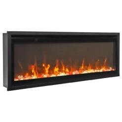 Symmetry Extra Slim Electric Fireplace - Amantii -Fireplace Shop xs side ember yellow flame 3 1200 74459.1653920701